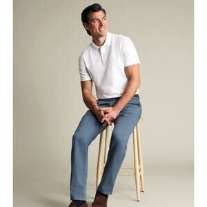 Charles Tyrwritt Casual Stretch Extra Slim No Iron Cotton Chinos Navy Blue 30x32